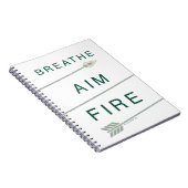 Pfeil | Atmen Aim Feuer Notizblock (Rechte Seite)