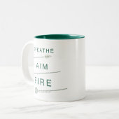 Pfeil | Atmen Aim Feuer Zweifarbige Tasse (Vorderseite Links)