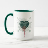 Pfeil | "Attracted to Bad Boys" durchbohrtes Herz Tasse (Links)