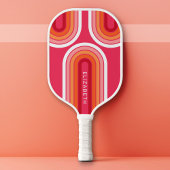 Pfeil der Retro-Linie mit Hot-Pink-Orange - Monogr Pickleball Schläger