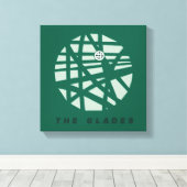 Pfeil | Die Stadtkarte von Glades Leinwanddruck (Insitu (Holzboden))