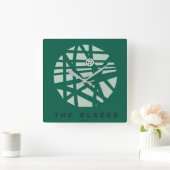 Pfeil | Die Stadtkarte von Glades Quadratische Wanduhr (Zuhause)