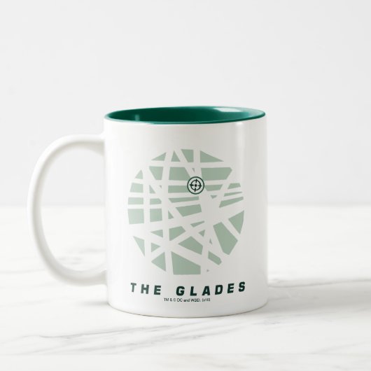Pfeil | Die Stadtkarte von Glades Zweifarbige Tasse (Links)