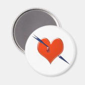 Pfeil durch das Herz Magnet (Vorderseite/Rückseite)
