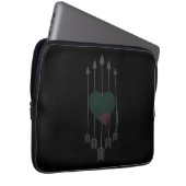 Pfeil | Durch Herz geschossene Pfeile Laptopschutzhülle (Vorne Rechts)