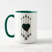 Pfeil | Durch Herz geschossene Pfeile Tasse (Links)