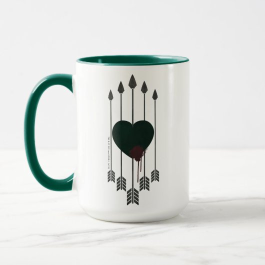 Pfeil | Durch Herz geschossene Pfeile Tasse (Links)