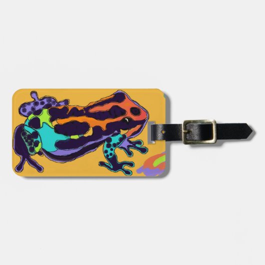Pfeil-Frosch-Gepäckanhänger Gepäckanhänger (Vorderseite horizontal)