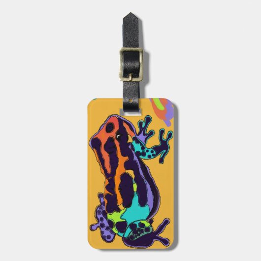 Pfeil-Frosch-Gepäckanhänger Gepäckanhänger (Vorderseite vertikal)