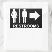 Pfeil für Restary (Signalton) Rechteckiger Aufkleber (Tasche)