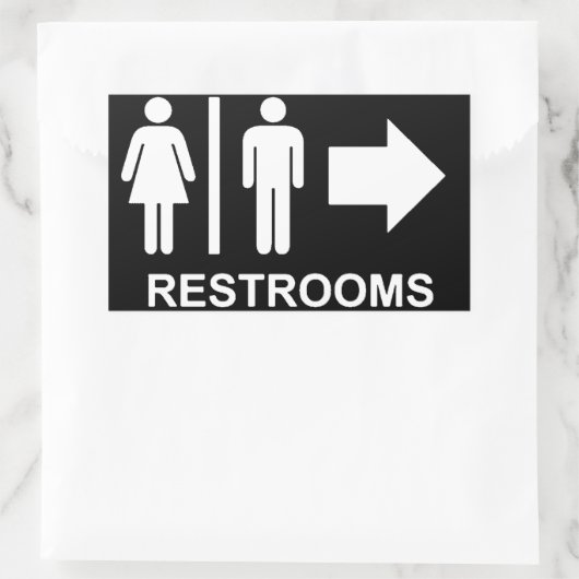 Pfeil für Restary (Signalton) Rechteckiger Aufkleber (Tasche)