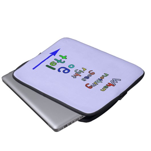 Pfeil-gehen lustige Inspirational Laptop-Hülse Laptopschutzhülle (Vorne Knopf)