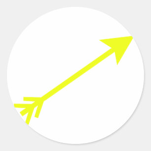 Pfeil Gelb 35deg Das MUSEUM Zazzle Geschenke Runder Aufkleber