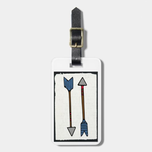 Pfeil-Gepäckmarke Gepäckanhänger (Vorderseite vertikal)