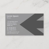 Pfeil - grau visitenkarte (Rückseite)