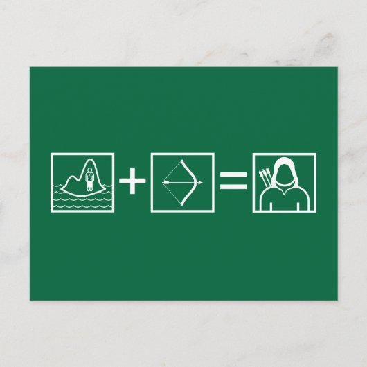 Pfeil | Green Arrow Equation Postkarte (Vorderseite)