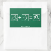 Pfeil | Green Arrow Equation Rechteckiger Aufkleber (Tasche)