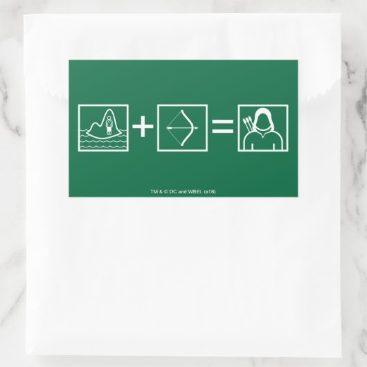 Pfeil | Green Arrow Equation Rechteckiger Aufkleber (Tasche)
