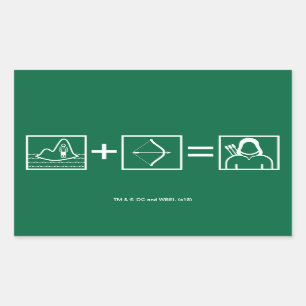 Pfeil   Green Arrow Equation Rechteckiger Aufkleber