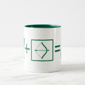 Pfeil | Green Arrow Equation Zweifarbige Tasse (Mittel)