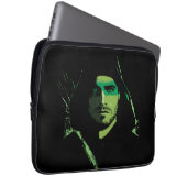 Pfeil | Green Arrow Green stylisierte Cutout Laptopschutzhülle (Vorne Rechts)