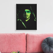 Pfeil | Green Arrow Green stylisierte Cutout Leinwanddruck (Insitu (Wohnzimmer))