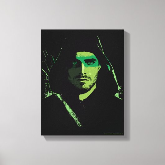 Pfeil | Green Arrow Green stylisierte Cutout Leinwanddruck (Vorderseite)