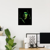 Pfeil | Green Arrow Green stylisierte Cutout Poster (Heimbüro)
