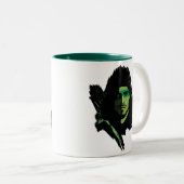 Pfeil | Green Arrow Green stylisierte Cutout Zweifarbige Tasse (VorderseiteRechts)