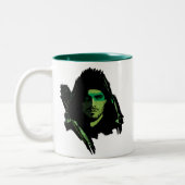 Pfeil | Green Arrow Green stylisierte Cutout Zweifarbige Tasse (Links)