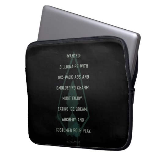 Pfeil | Green Arrow Parody Gewollt Post Laptopschutzhülle (Vorderseite Links)