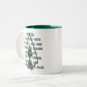 Pfeil | Green Arrow Parody Gewollt Post Zweifarbige Tasse (Vorderseite Links)