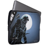 Pfeil | Grüner Pfeil im Mondlicht Laptopschutzhülle (Vorne Rechts)