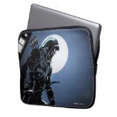 Pfeil | Grüner Pfeil im Mondlicht Laptopschutzhülle (Vorderseite Links)