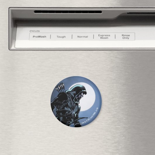 Pfeil | Grüner Pfeil im Mondlicht Magnet (In Situ (Geschirrspüler))