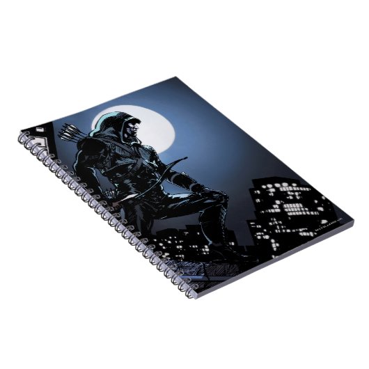 Pfeil | Grüner Pfeil im Mondlicht Notizblock (Rechte Seite)