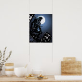 Pfeil | Grüner Pfeil im Mondlicht Poster (Küche)