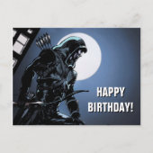 Pfeil | Grüner Pfeil im Mondlicht Postkarte (Vorderseite)