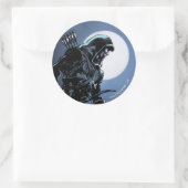 Pfeil | Grüner Pfeil im Mondlicht Runder Aufkleber (Tasche)