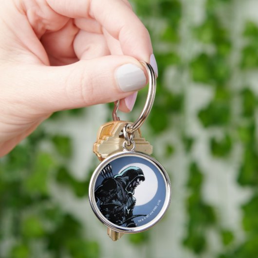 Pfeil | Grüner Pfeil im Mondlicht Schlüsselanhänger (Hand)