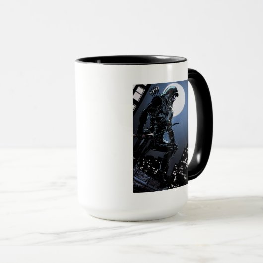 Pfeil | Grüner Pfeil im Mondlicht Tasse (VorderseiteRechts)