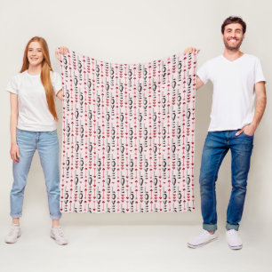 Pfeil, Herz & Liebe Romantisches Design Fleecedecke