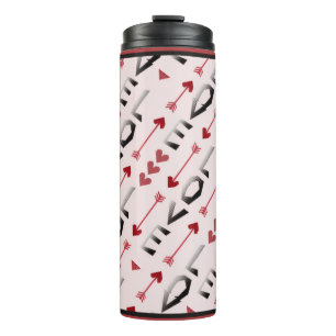 Pfeil, Herz & Liebe Romantisches Design Thermosbecher