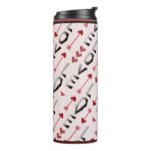 Pfeil, Herz & Liebe Romantisches Design Thermosbecher (Nach links gedreht)