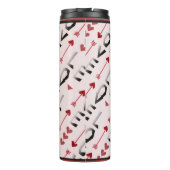 Pfeil, Herz & Liebe Romantisches Design Thermosbecher (Rückseite)