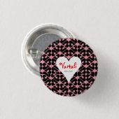 Pfeil-Herz Vartali runder Knopf Button (Vorne & Hinten)