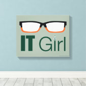 Pfeil | IT Girl Glasses Graphic Leinwanddruck (Insitu (Holzboden))