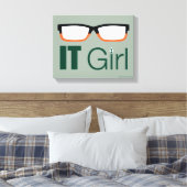 Pfeil | IT Girl Glasses Graphic Leinwanddruck (Insitu (Schlafzimmer))