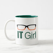 Pfeil | IT Girl Glasses Graphic Zweifarbige Tasse (Links)