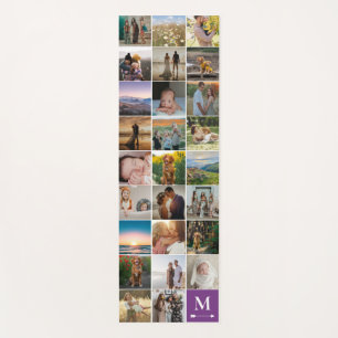 Pfeil Lila Monogramm 26 Quadrat FotoCollage Yogamatte